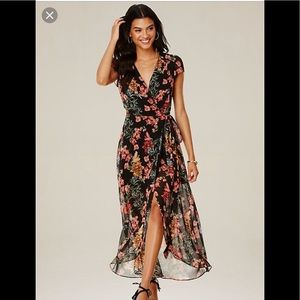 Bebe print wrap maxi